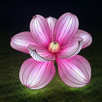Lanternes LED colorées en forme de fleurs pour festivals chinois en plein air, Noël, Ramadan, Nouvel An, Nouvel An chinois, décoration