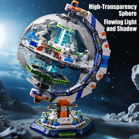 Ensemble de blocs de construction éducatifs à faire soi-même, modèle de globe terrestre, jouet, kit de construction en ABS, ornement, cadeau pour enfants