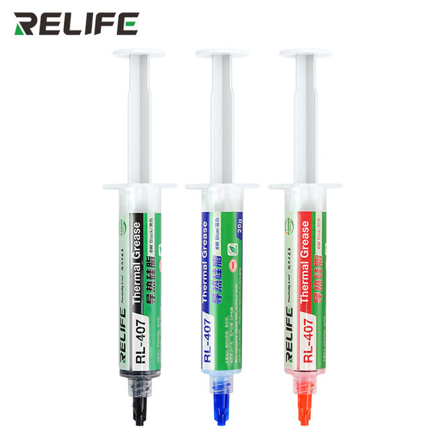 Wholesale RELIFE RL-407 CPU Thermal Silicone Paste/6W/20G (Black/Blue/Pink) for Mobile Phone