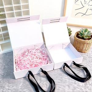 Eco-Friendly Rigid Paperboard Gift <b>Boxes</b> Magnetic Closure Ribbon/Handle Accessories Customizable Matte Custom Logo/Design - Product Image 2