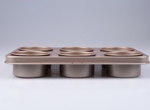Molde para Hornear Pasteles Rectangular de Acero al Carbono de 6 Cavidades, Color Personalizable - Product Image 4