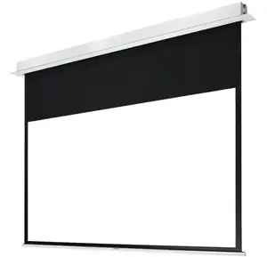 Wholesale Family Movies White Glass Fiber Fabric In Ceiling Mount Motorized Electric 150 Projector Screen