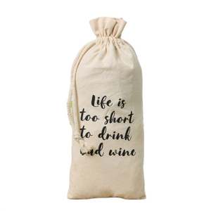 Bolsas de Algodón Beige Lisas con Cordón, Bolsa de Embalaje de Regalo de Algodón Muselina, Bolsa de Algodón con Cordón Personalizada - Product Image 1