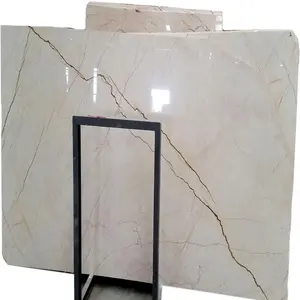 2023 Sofita Gold Beige Marble Polished Slabs Wall Floor Decorative Tiles CEM-SLB-30 Slabs For Interior Decoration Floor