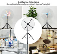 77cm Ventilateur d'hologramme 3D Affichage publicitaire extérieur 4 lames Projecteur holographique HD Ventilateur à LED Contrôle d'application mobile Conception étanche