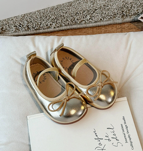 Chaussures en cuir pour enfants, nouvelle collection printemps-été-automne, chaussures souples à nœud pour bébé fille, antidérapantes, mode princesse, chaussures simples - Product Image 4