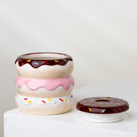 Yuanwang – Nouveau Pot à Bougie en Céramique Vide en Forme de Gâteau de Noël, Contenant Mignon pour Desserts, Vases à Bougies Uniques et Personnalisés
