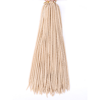 Extensions de cheveux en dreadlocks douces de 18 pouces, 100 g, 24 mèches, faux locs, cheveux pour tresses au crochet