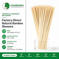 Bâtonnets en bambou lisses et de qualité alimentaire, de 10 cm, pour brochettes de burgers et stands de restauration rapide