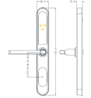 Cerraduras de Alta Seguridad para Puertas de Apartamentos y Hoteles con Tarjeta de Acceso y Llave, Cerradura Digital Inteligente para Puerta de Hogar con Tarjeta de Acceso