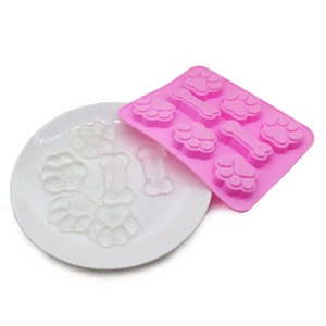Moule à pâtisserie en silicone de qualité supérieure en forme d'os pour animaux de compagnie, moule à gâteau en silicone en forme de patte de chien à bon prix - Product Image 2