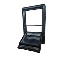 Fenêtres PVC à double battant à ouverture verticale, faciles à nettoyer, durables, en UPVC, pour la construction neuve – Vente chaude usine