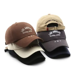 หมวกแก็ป6แผงหมวกแก็ปหมวกแก็ปหมวกเบสบอลกีฬาปักลาย3D สำหรับผู้ชาย
