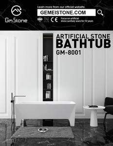 Baignoire autoportante en pierre artificielle de style américain Offre Spéciale, baignoire en pierre artificielle de Surface solide avec fo au prix de gros - Product Image 6