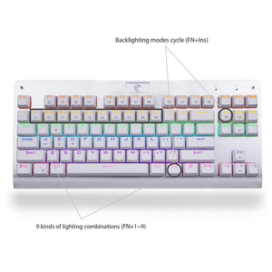 Hot Swappable 87-key Rgb Mechanical Gaming <b>Keyboard</b>-ergonomic Waterproof Programmable 9-mode Backlit Z-87 Mechanical <b>Keyboard</b> - Product Image 4