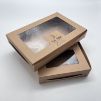 Cajas de Regalo para Pastel de Cumpleaños con Acabado Mate Premium, Lámina Dorada, Ventana Personalizada, Reciclables, de Papel Kraft Ecológico