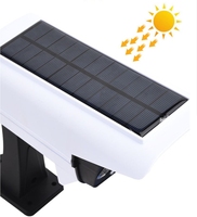 Produits pour la maison intelligente, lampe murale à capteur solaire, éclairage multi-angle avec avertissement lumineux rouge, télécommande, surveillance de simulation