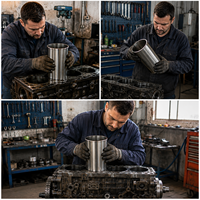 Nouvelles chemises et manchons de cylindre en acier chromé pour moteurs 4JA1 4JB1 8-97176-685-0 pour ISUZU - Résistantes à l'usure, certifiées ISO 9001