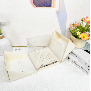 Tùy Chỉnh Bánh Hộp Với Cửa Sổ Rõ Ràng Matte Cán Món Quà Cấp Thực Phẩm Chất Liệu In Bao Bì Cho Bánh Takeaway - Product Image 4