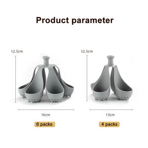 Support à œufs en silicone de haute qualité, résistant aux hautes températures, sûr pour la cuisson, pour la conservation des aliments bouillis, récipient de stockage - Product Image 6