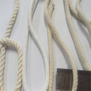 Makrome dokuma 5mm % 100% pamuk örgülü beyaz kordon halat - Product Image 4