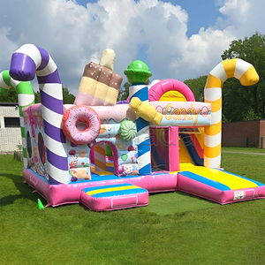 Castillo Inflable Candy Wonderful Land 100% PVC con Tobogán, Combo <span class=keywords><strong>de</strong></span> Tobogán Inflable <span class=keywords><strong>para</strong></span> Exteriores, Castillo con Tobogán <span class=keywords><strong>para</strong></span> Fiestas <span class=keywords><strong>de</strong></span> Niñas - Product Image 3