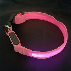Venta al por mayor a granel de moda cargador USB neón mascota perro collares reflectantes perro gato collares con luz ajustable - Product Image 3