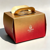 Boîte à gâteau, emballage pour dessert, impression de logo personnalisée, boîte pliante en carton UV, boîte cadeau pour les fêtes, boîte à pâtisserie, écologique, recyclable