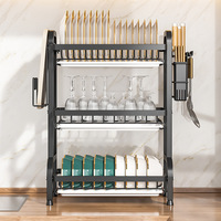 Étagères de cuisine, supports de rangement pour vaisselle, égouttoirs de comptoir, supports multifonctionnels pour baguettes et couteaux, armoires à bols
