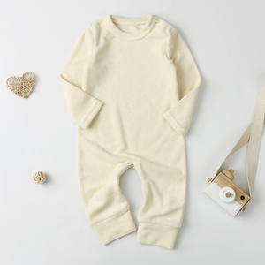 Infant Toddlers Long Sleeve Cotton <strong>Towel</strong> Terry Baby Kid Plain <strong>Onesie</strong> Jumpsuit Rompers - Product Image 4