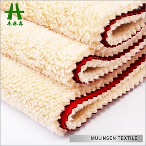 Mulinsen Tessile Incollaggio Tessuti di Velluto Scuba Pelle Scamosciata con Sherpa Plain Dye
