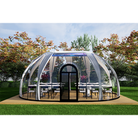 Rumah Kubah Hijau Berbingkai Aluminium Polikarbonat PC untuk Hotel & Resor - Prefab Modular yang Dapat Dilepas dengan Desain Modern