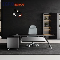 EGROspace Design Directeur de table Bureau de direction moderne en bois élégant en placage