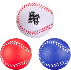 Custom Logo Promotional Gifts Giveaway Baseball Stress <b>Balls</b> Baseball <b>Squeeze</b> Toy Baseball PU Foam Stress <b>Ball</b> - Product Image 2