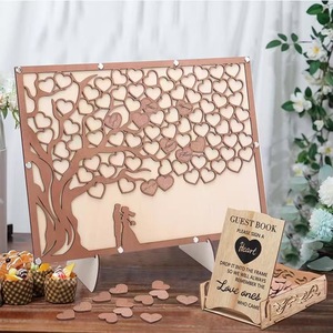 <span class=keywords><strong>Libro</strong></span> de Visitas Alternativo para Bodas, <span class=keywords><strong>Libro</strong></span> de Visitas para Recepción de Boda con Corazones de Madera, Letreros para <span class=keywords><strong>Libro</strong></span> de Visitas - Product Image 1