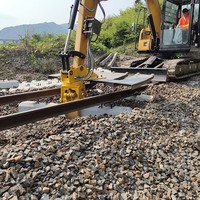 Mini-excavatrice sur chenilles pour le compactage et la réparation de voies ferrées, avec moteur haute efficacité pour l'entretien