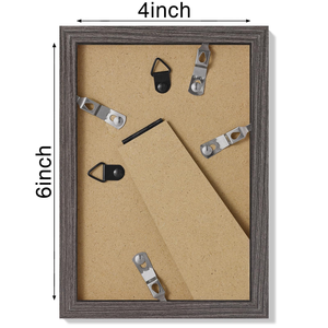 Rustic Retro Wall Hanging Set of 3 Tempered Glass Solid Oak Wood <b>Picture</b> <b>Frame</b> with Mat <b>8x10</b> - Product Image 5
