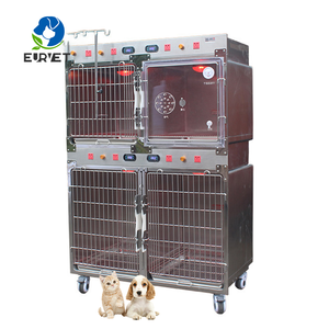 Gabbia ICU EURVET per Attrezzature Veterinarie, Gabbia per Ossigenoterapia in Acciaio Inox per Cani e Gatti con Lampada Riscaldante e Termostato per Cliniche - Product Image 3