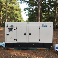 Super Silencieux Mini Portable 50KVA 100KVA 150KVA 3 Phase Diesel Perkins Moteur Groupe électrogène Production d'électricité pour la maison utilisée