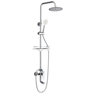Conjunto de Torneira de Banheiro com Chuveiro de Alta Pressão, Multifuncional, em Latão Polido, Monocomando, com Jato Suave - Product Image 3