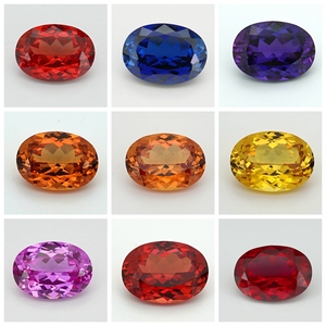 HQ GEMS 3x5-13x18mm Ovaal Geslepen 6A Kwaliteit 8 Karaat Corundum Robijn Steen Laboratorium gekweekte Rode Robijn Prijs Per Karaat - Product Image 3