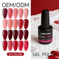 Vernis à ongles en gel professionnel de couleurs mélangées, fabrication OEM, étiquette privée, longue tenue, pour salon