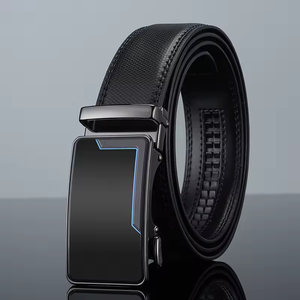 Cinturón Personalizado <span class=keywords><strong>de</strong></span> Estilo <span class=keywords><strong>de</strong></span> Negocios <span class=keywords><strong>para</strong></span> <span class=keywords><strong>Hombre</strong></span> con Correa <span class=keywords><strong>de</strong></span> <span class=keywords><strong>Cuero</strong></span> Negro y Hebilla Automática, Faja <span class=keywords><strong>para</strong></span> Jeans - Product Image 1