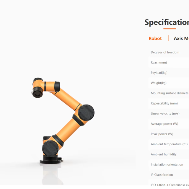 AUBO I7 Collaborative Robot 6-Axis 7kg Payload 786.5mm Reach Cobot