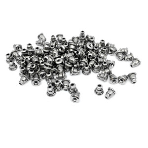 Bouchons de boucles d'oreilles en acier inoxydable plaqué or 18 carats, type rivets à tête en forme de balle |   Accessoires métalliques durables pour la création artisanale - Product Image 4
