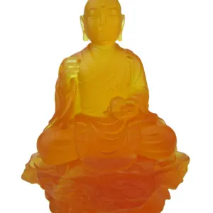 Buddha Figur Kristall Glas Kunst Glas Kristall Handwerk für Buda Tempel Dekoration Wand kunst