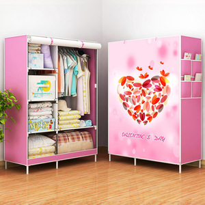Modern Student Dormitory Folding <strong>Wardrobe</strong> with MDF Door and Steel Frame Fabric Material Easy Assembly - Product Image 2