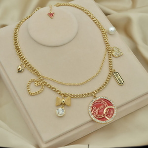 Collar de Moda con Cristales y Baño de Oro de 18K, Diseño de Marca Famosa <span class=keywords><strong>Guess</strong></span>, para Mujer - Product Image 5