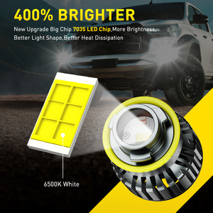 Ampoules LED antibrouillard pour voiture AUXITO H8 H9 H11 H16, design projecteur, mini format, 6500K blanc - Product Image 2