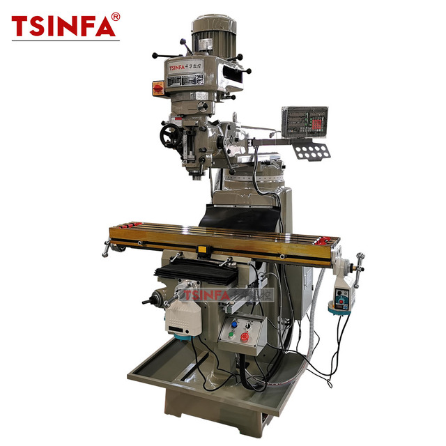 Manual Cutting Vertical New Turret Milling Machine 4H 4V 3 Axis DRO Milling Machine Hot Sale in China for Maintenance Workshop
